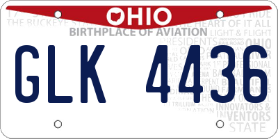 OH license plate GLK4436