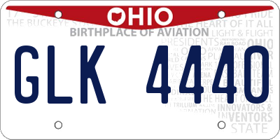OH license plate GLK4440