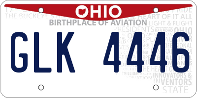 OH license plate GLK4446