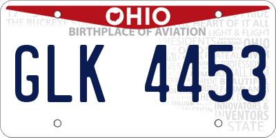 OH license plate GLK4453