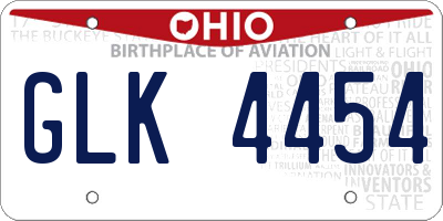 OH license plate GLK4454