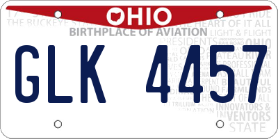 OH license plate GLK4457