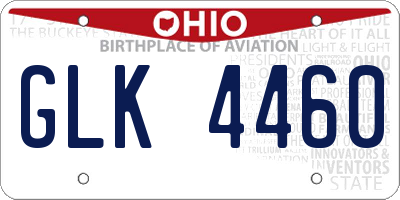 OH license plate GLK4460