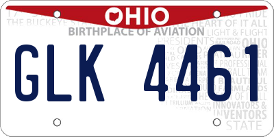 OH license plate GLK4461