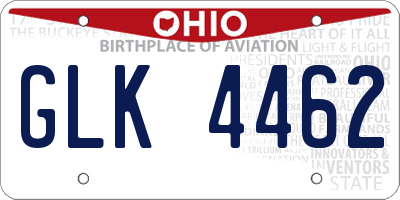 OH license plate GLK4462
