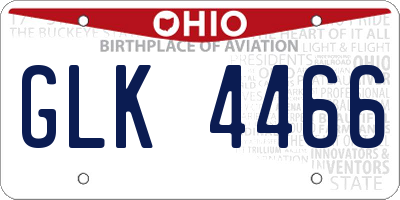 OH license plate GLK4466