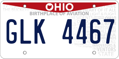 OH license plate GLK4467