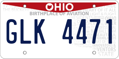 OH license plate GLK4471