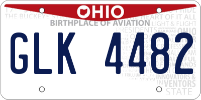 OH license plate GLK4482