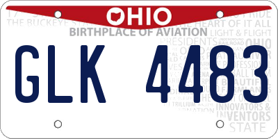 OH license plate GLK4483