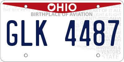 OH license plate GLK4487