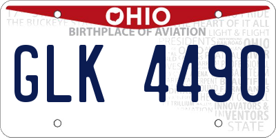 OH license plate GLK4490