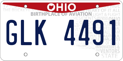 OH license plate GLK4491
