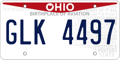 OH license plate GLK4497