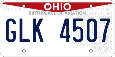 OH license plate GLK4507