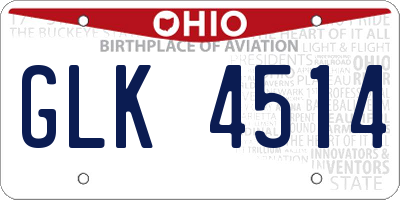 OH license plate GLK4514