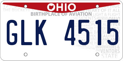 OH license plate GLK4515