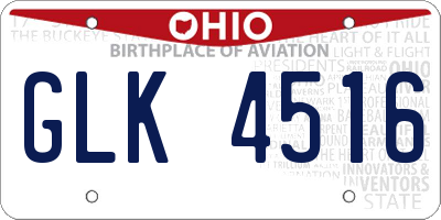 OH license plate GLK4516