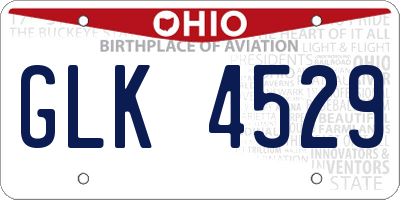 OH license plate GLK4529