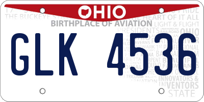 OH license plate GLK4536