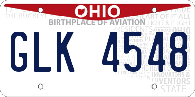OH license plate GLK4548