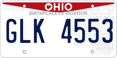 OH license plate GLK4553