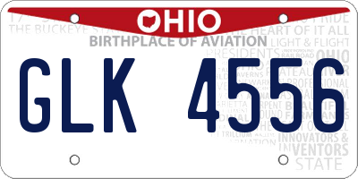 OH license plate GLK4556