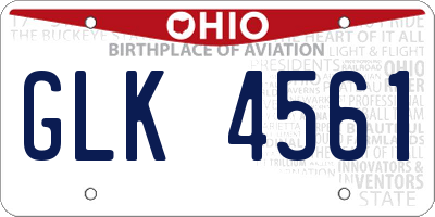 OH license plate GLK4561