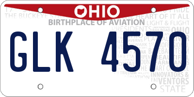 OH license plate GLK4570