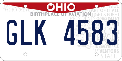 OH license plate GLK4583