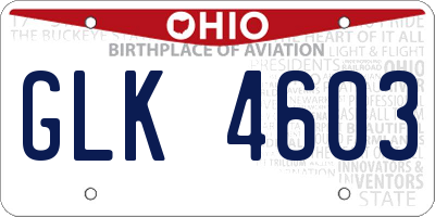 OH license plate GLK4603