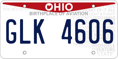 OH license plate GLK4606