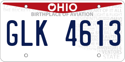 OH license plate GLK4613