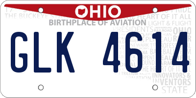 OH license plate GLK4614