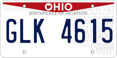 OH license plate GLK4615