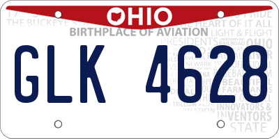 OH license plate GLK4628