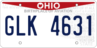 OH license plate GLK4631