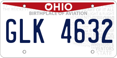 OH license plate GLK4632