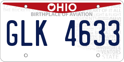 OH license plate GLK4633