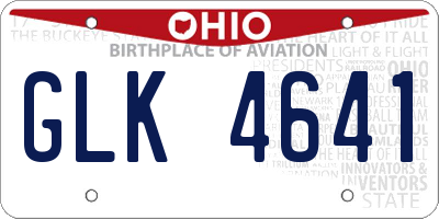 OH license plate GLK4641