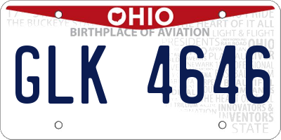OH license plate GLK4646