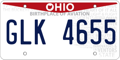 OH license plate GLK4655