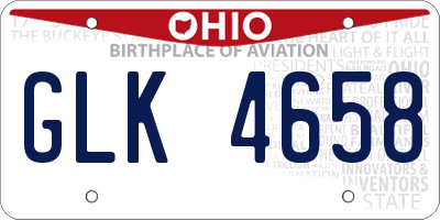 OH license plate GLK4658