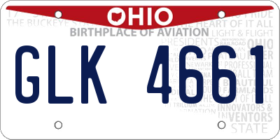 OH license plate GLK4661