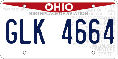 OH license plate GLK4664