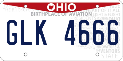 OH license plate GLK4666