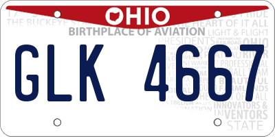 OH license plate GLK4667