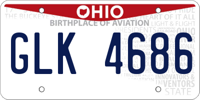 OH license plate GLK4686