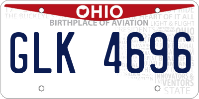 OH license plate GLK4696