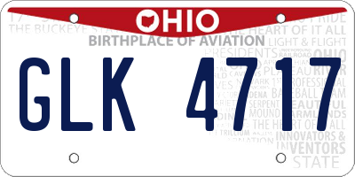 OH license plate GLK4717